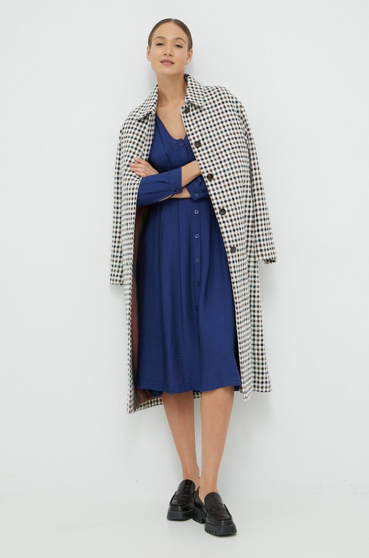 United Colors of Benetton sukienka 4ZVYDV01Z.37C granatowy AW22