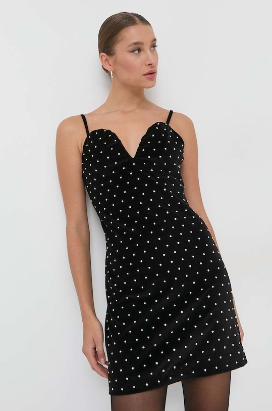 Рокля MICHAEL Michael Kors еластичен черен MF2819W6LN