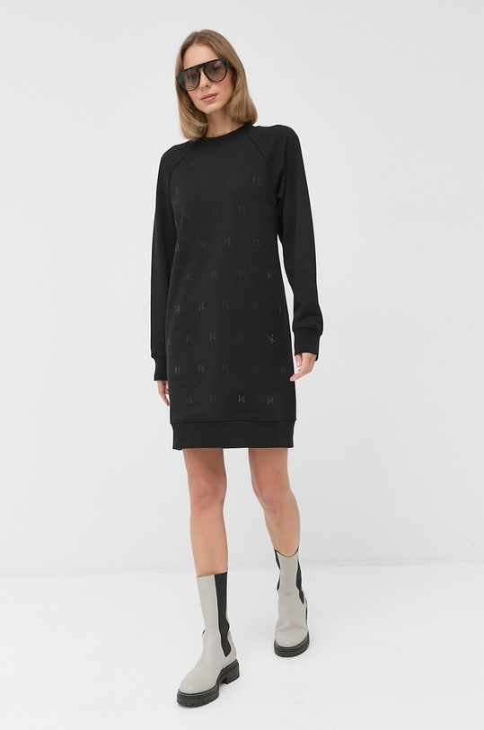 Karl Lagerfeld ruha hosszú fekete 226W1353