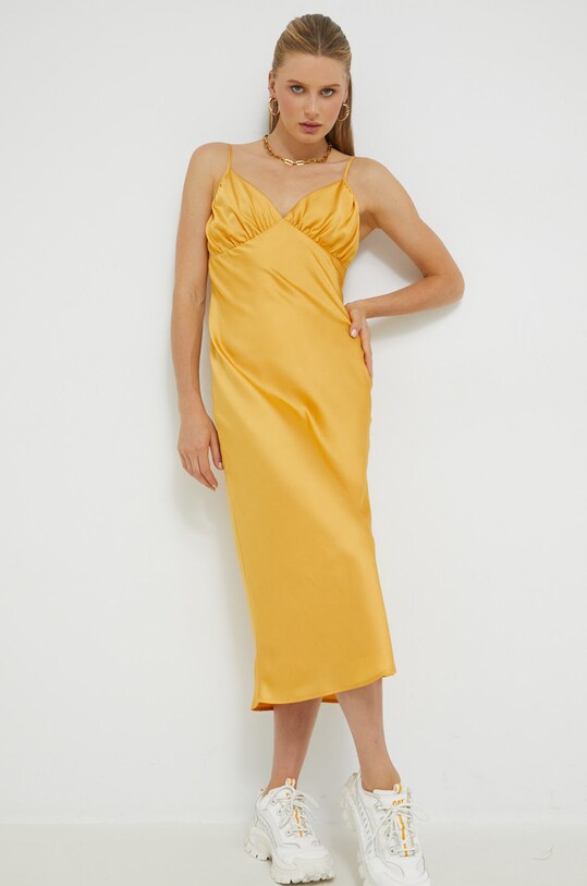 Abercrombie & Fitch rochie KI159.2453.800 portocaliu AW22