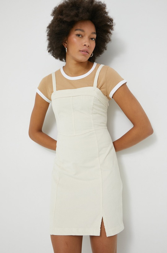 Šaty Hollister Co. KI359.2331.100 béžová AW22