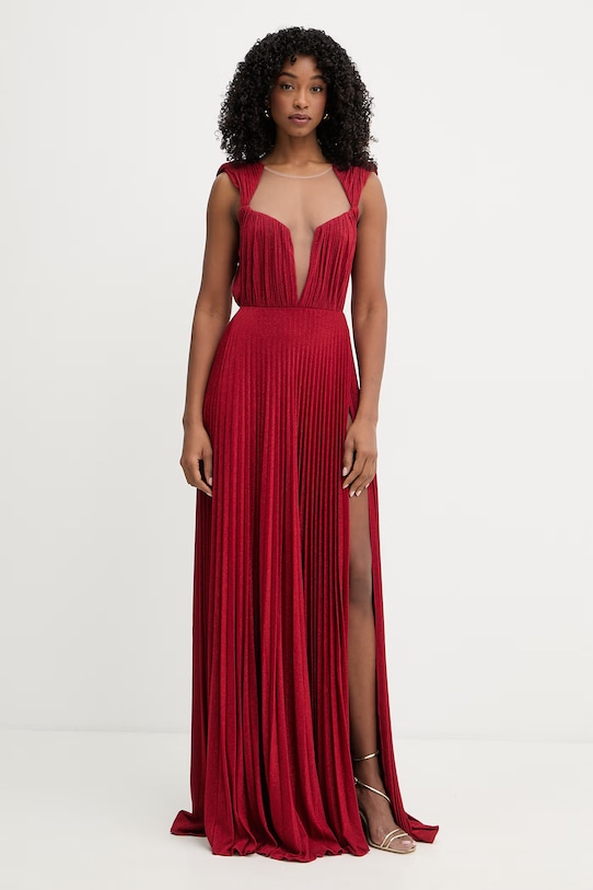 Elisabetta Franchi Sukienka rozkloszowany czerwony AB23527E3