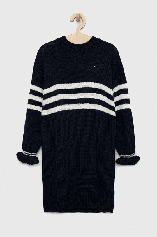 Tommy Hilfiger sukienka dziecięca midi granatowy KG0KG06883.9BYY