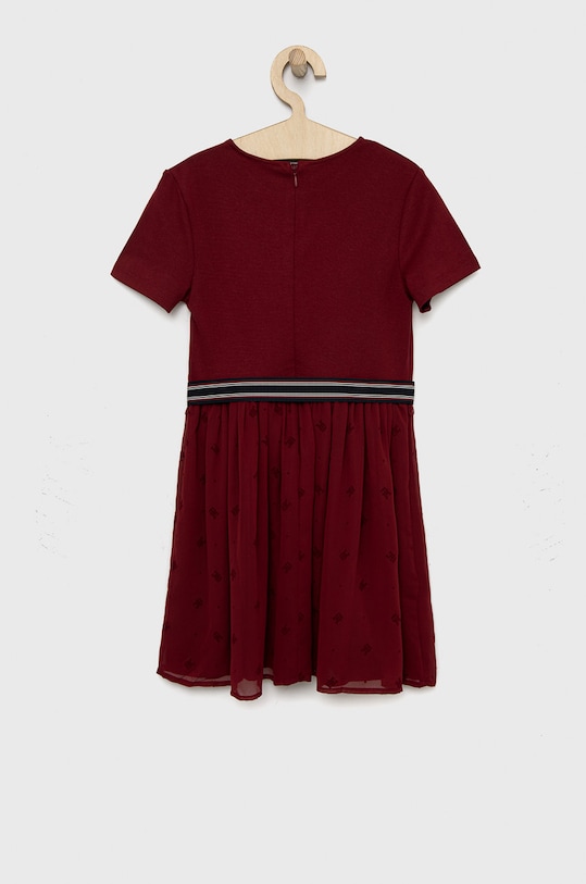 Dievčenské šaty Tommy Hilfiger KG0KG06887.9BYY burgundské AW22