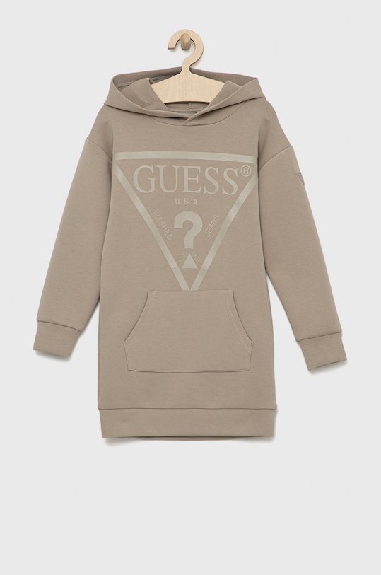 Guess sukienka dziecięca z elastanem beżowy J2BK35.FL03S