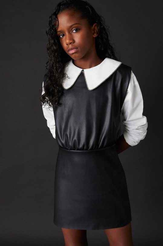 Sisley rochie fete 4IVRYV007.G negru