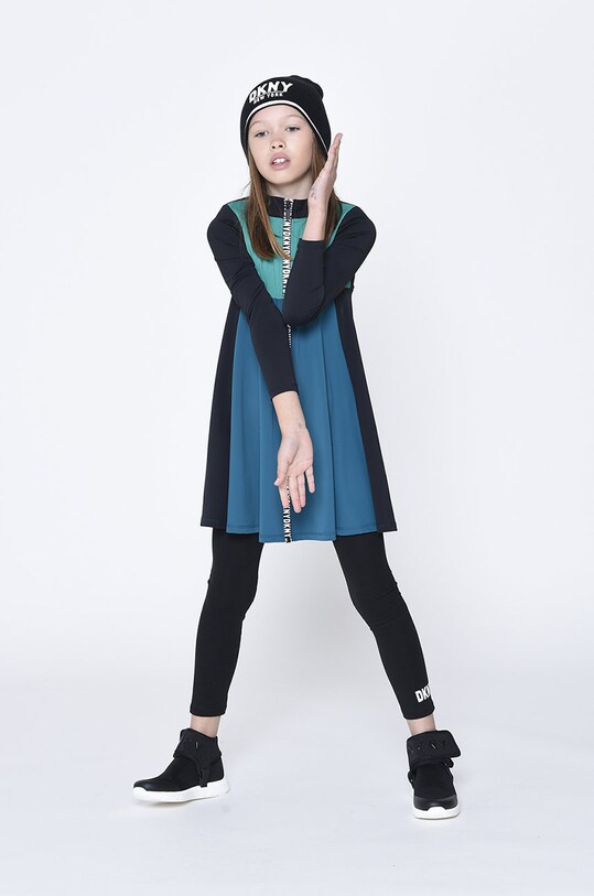 Dkny sukienka dziecięca D32853.156.162 turkusowy AW22