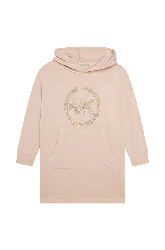 Michael Kors sukienka bawełniana dziecięca nadruk beżowy R12123.156