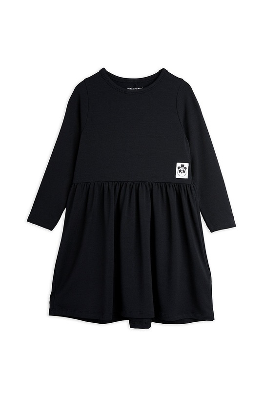 Mini Rodini sukienka dziecięca z elastanem czarny 1000008199.G