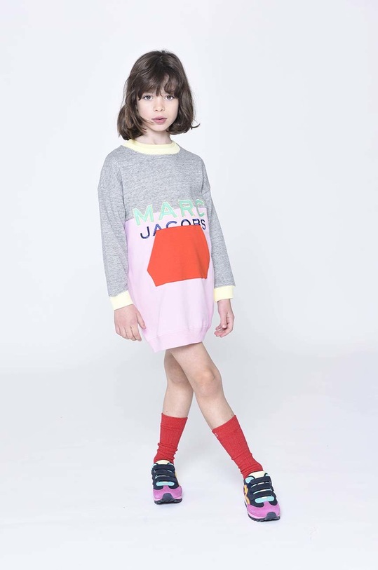 Marc Jacobs rochie din bumbac pentru copii mini multicolor W12415.G.156