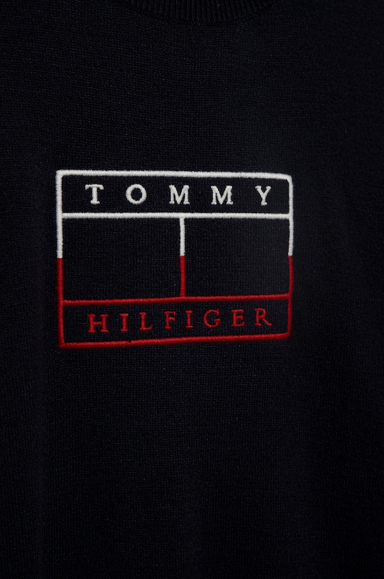 Chłopiec Tommy Hilfiger sweter dziecięcy KB0KB07496.9BYY granatowy