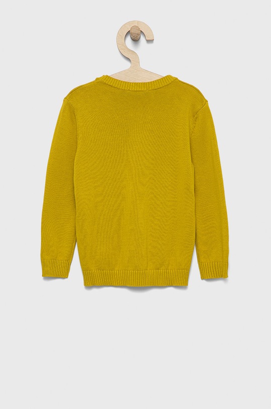 United Colors of Benetton gyerek pamut pulóver 1294G100B.P zöld AW22
