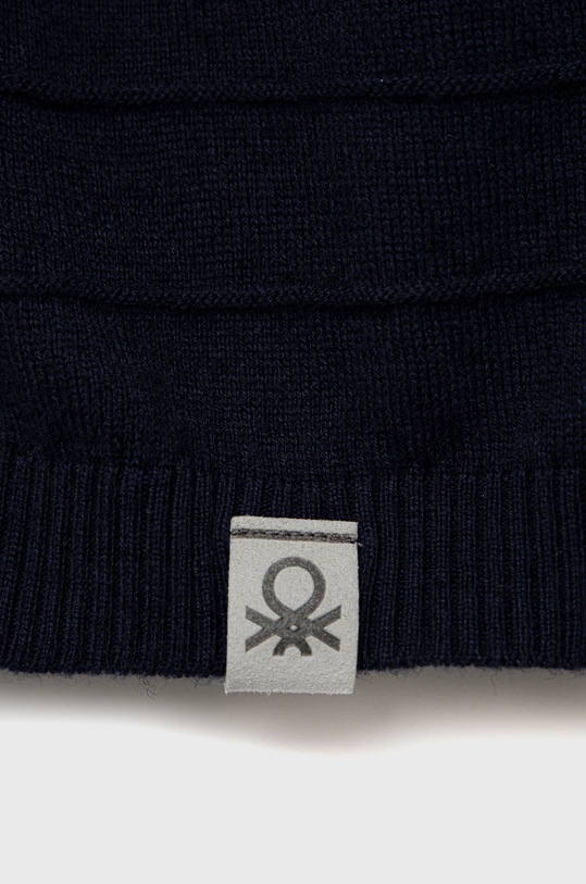 Chłopiec United Colors of Benetton kardigan z domieszką wełny 103EG6005.P granatowy