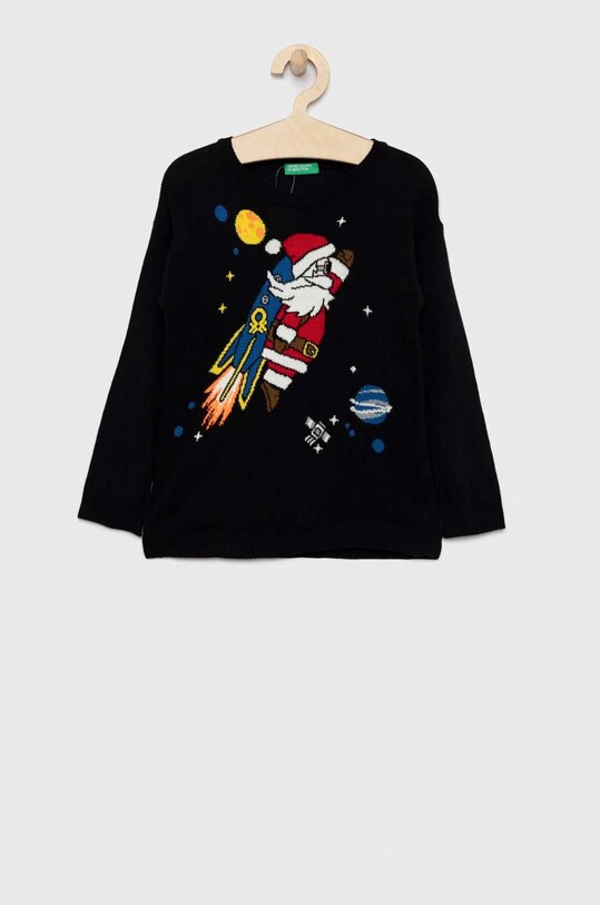 Дитячий светр United Colors of Benetton 1070H100J.P чорний AW22