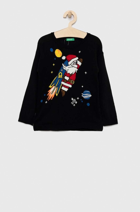 Otroški pulover United Colors of Benetton 1070H100J.P črna AW22