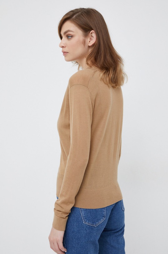 Odzież Calvin Klein kardigan wełniany K20K204449.9BYY brązowy