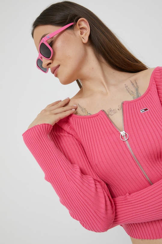 Tommy Jeans sweter DW0DW13435.9BYY DW0DW13435.9BYY różowy