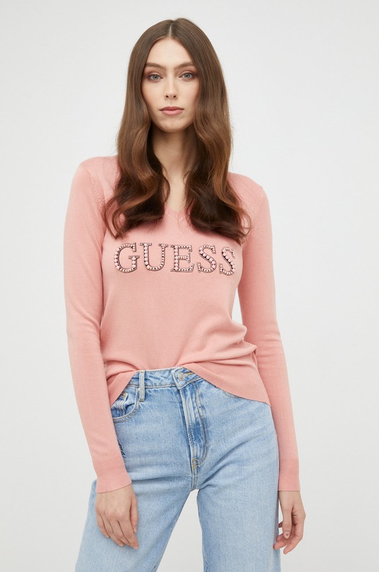 Guess sweter W2YR26.Z2NQ0 różowy AW22
