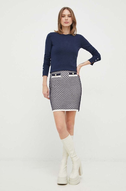 Svetr Guess ELINOR kulatý námořnická modř W2YR30.Z2V62