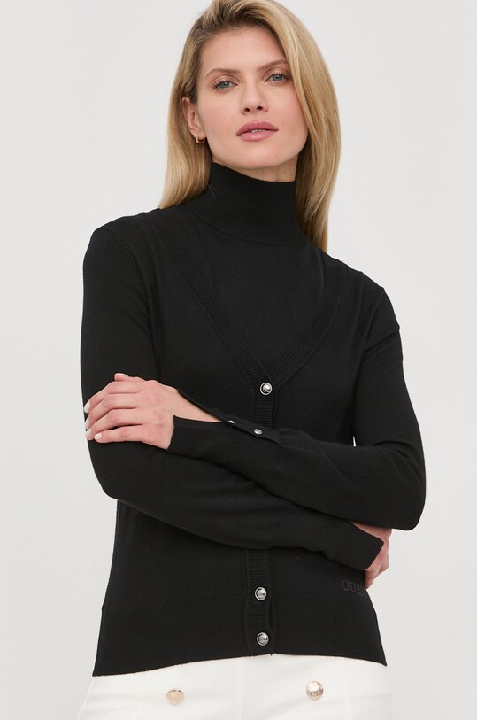 Guess cardigan subtiri negru W2YR33.Z2V62