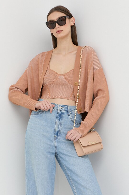 Kardigán Patrizia Pepe tenká oranžová 8K0061.K036