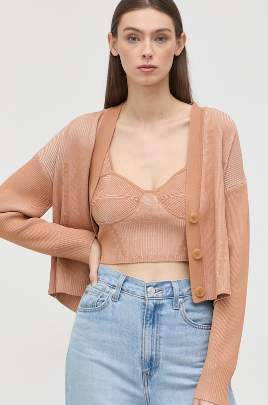 Kardigán Patrizia Pepe oranžová 8K0061.K036