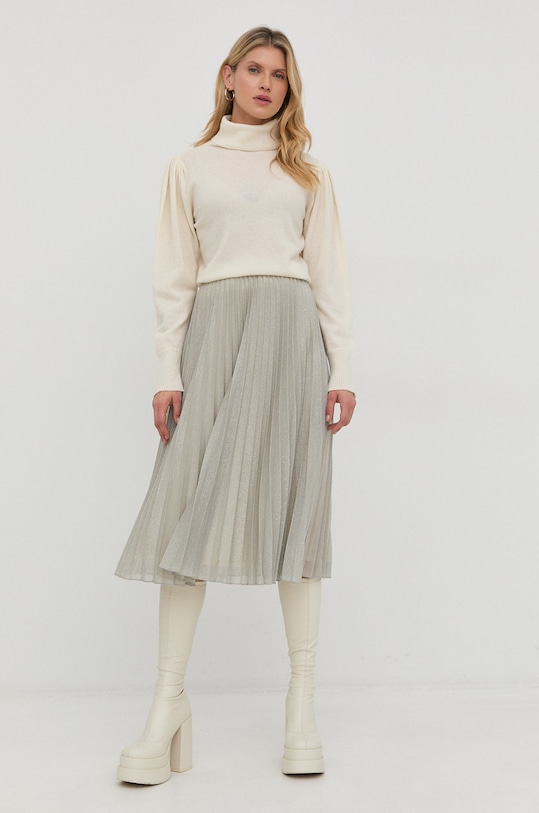 Twinset sweter wełniany 222TT3352 beżowy AW22