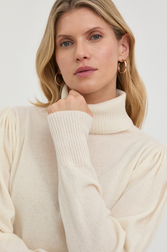 Twinset sweter wełniany beżowy 222TT3352