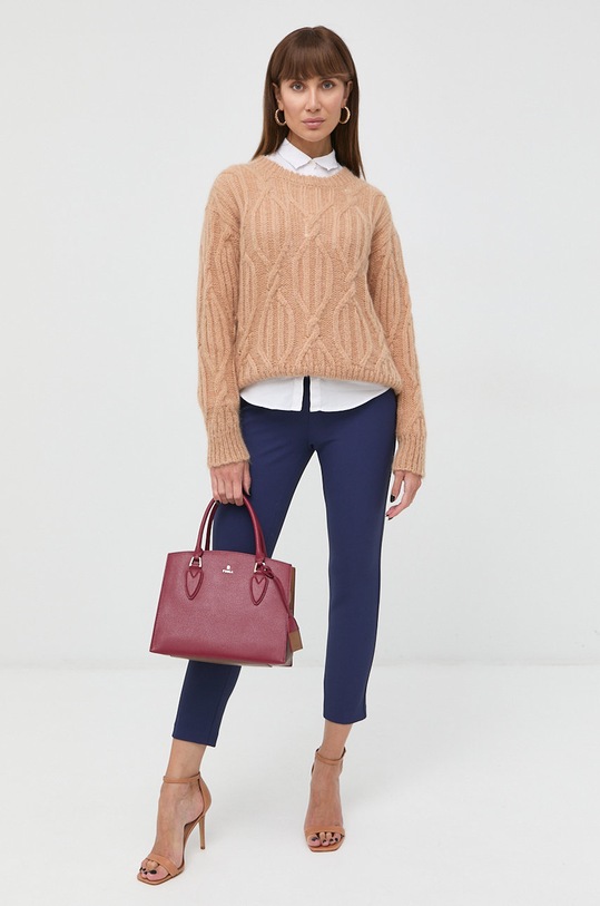 Шерстяной свитер Twinset 222TT3340 коричневый AW22