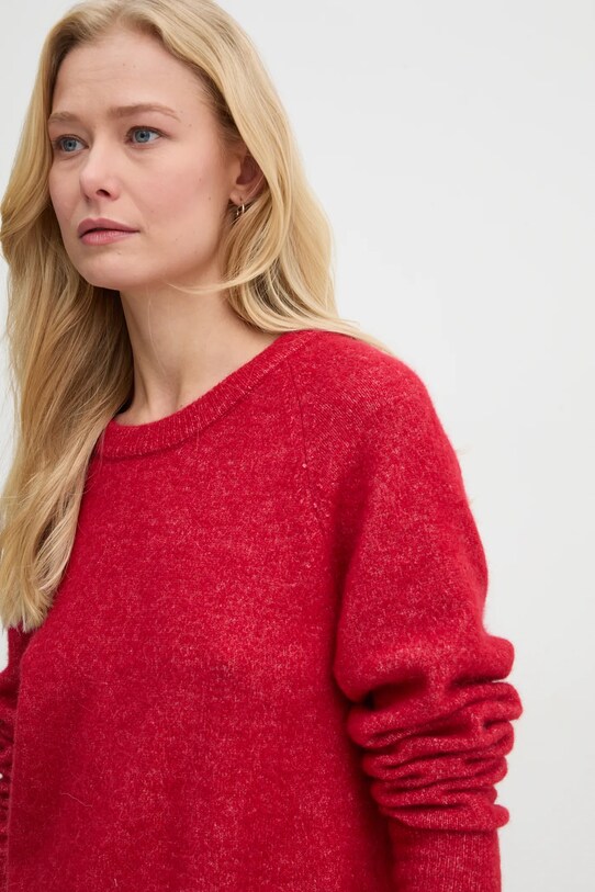 Samsoe Samsoe maglione in lana NOR rosso F00022152