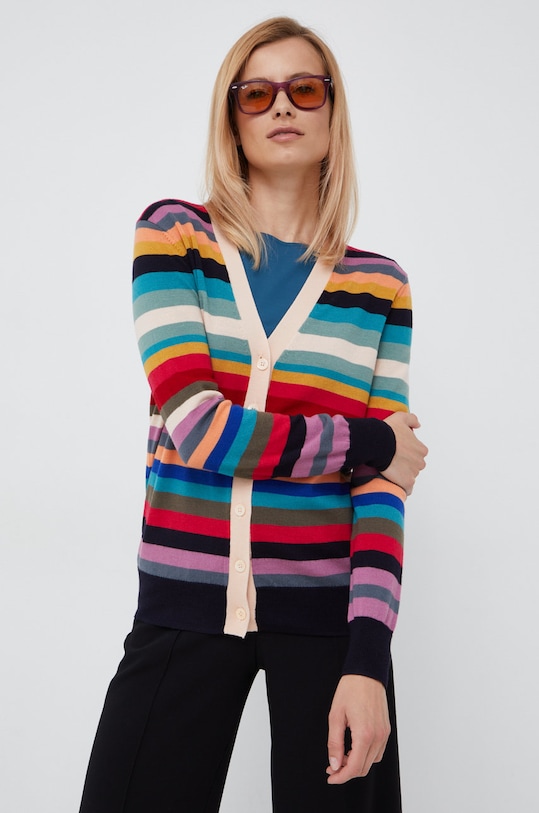 PS Paul Smith cardigan din lana cu modele multicolor W2R.180N.J30930