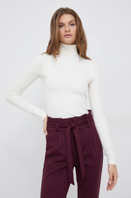 Tričko s dlouhým rukávem Polo Ralph Lauren s elastanem béžová 211814422011