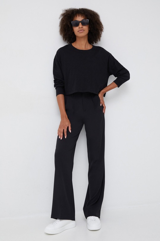 Pepe Jeans longsleeve bawełniany PL505299.999 czarny AW22