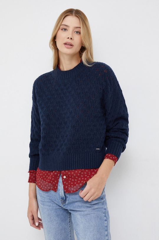 Pulover Pepe Jeans Drugo mornarsko modra PL701885.594