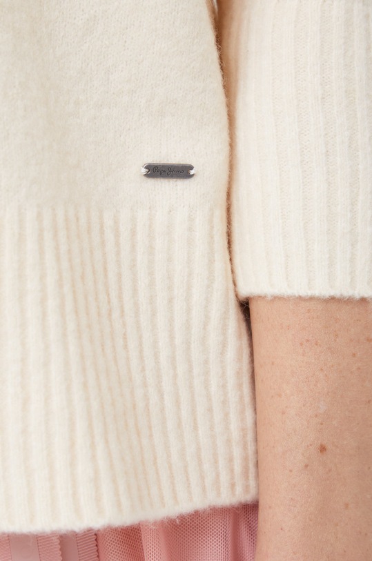 Pepe Jeans sweter z domieszką wełny PL701887.804 beżowy
