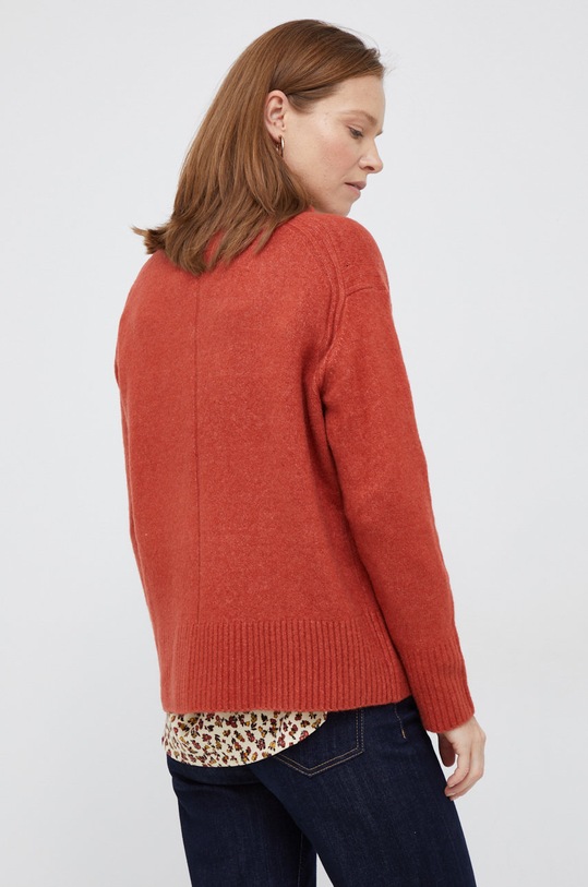 Pepe Jeans sweter z domieszką wełny pomarańczowy PL701887.262