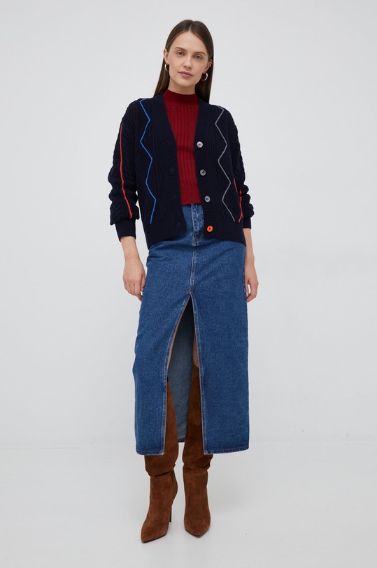 Pepe Jeans sweter PL701879.286 bordowy AW22