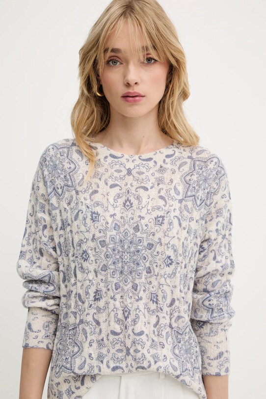 Светр з домішкою вовни Guess бежевий W2BR27.Z31K0