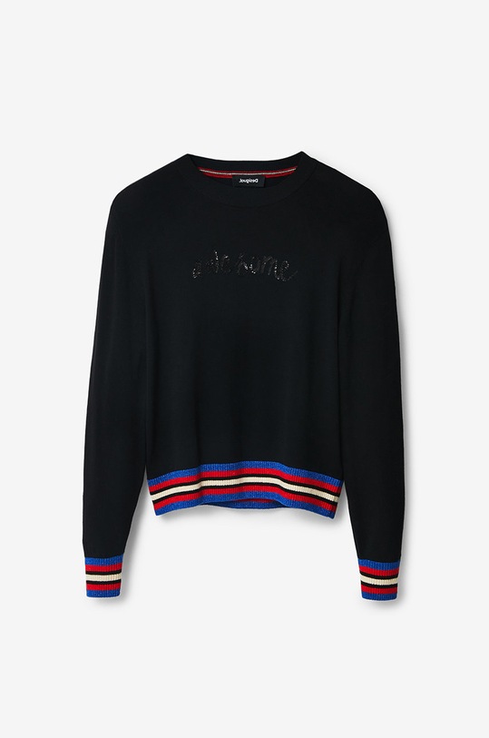 Desigual sweter 22WWJF15 czarny