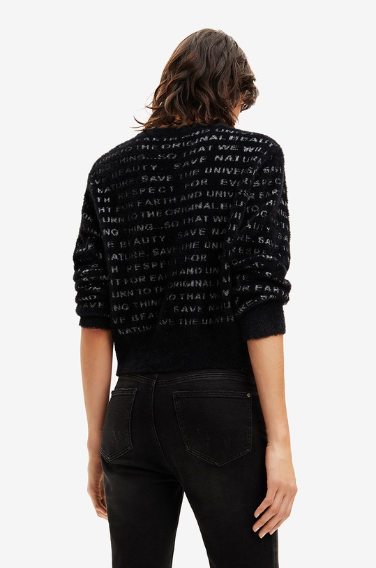 Пуловер Desigual черен 22WWJF42