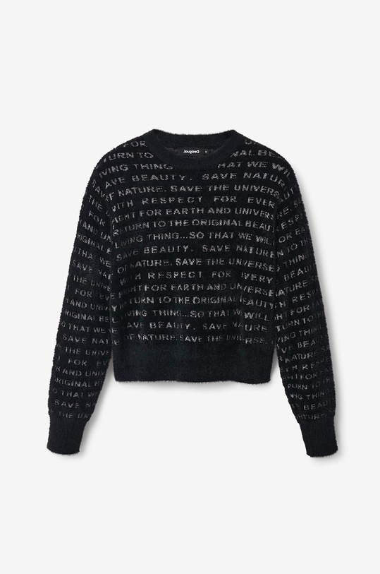 Пуловер Desigual 22WWJF42 черен