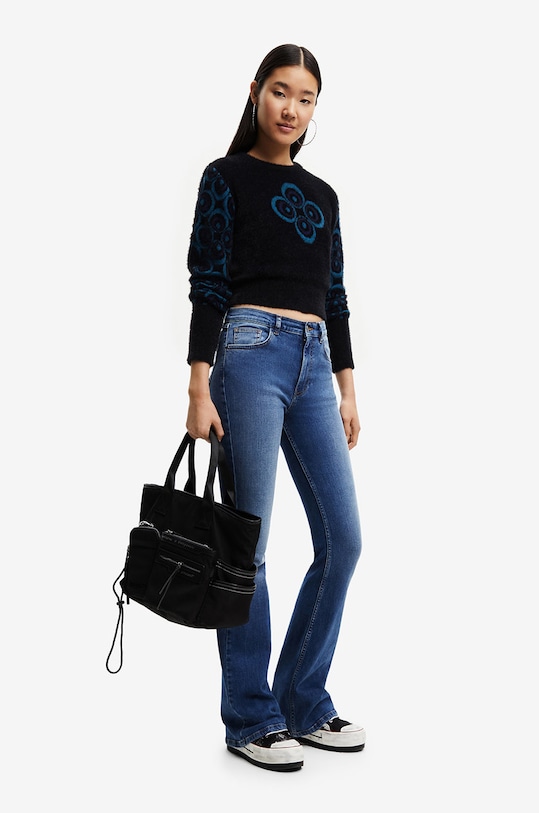 Дрехи Пуловер Desigual 22WWJF57 черен