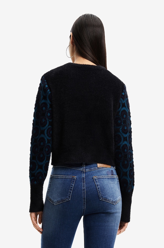 Пуловер Desigual черен 22WWJF57