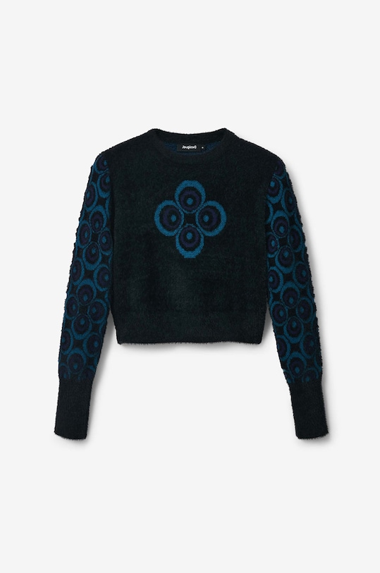 Пуловер Desigual 22WWJF57 черен