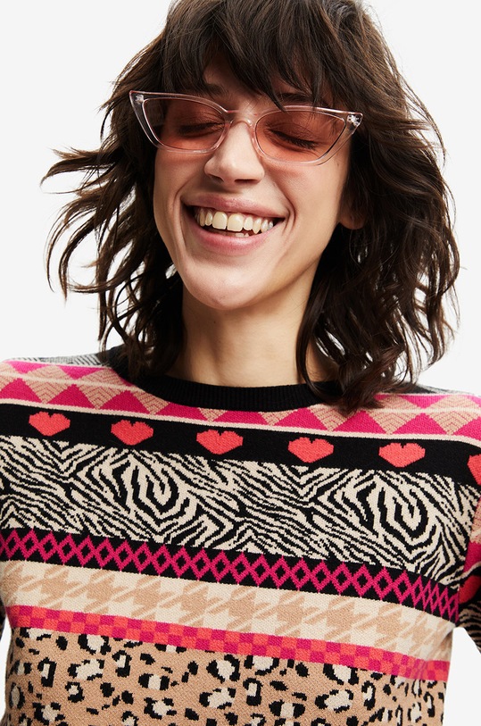 Desigual sweter 22WWJF72 multicolor AW22