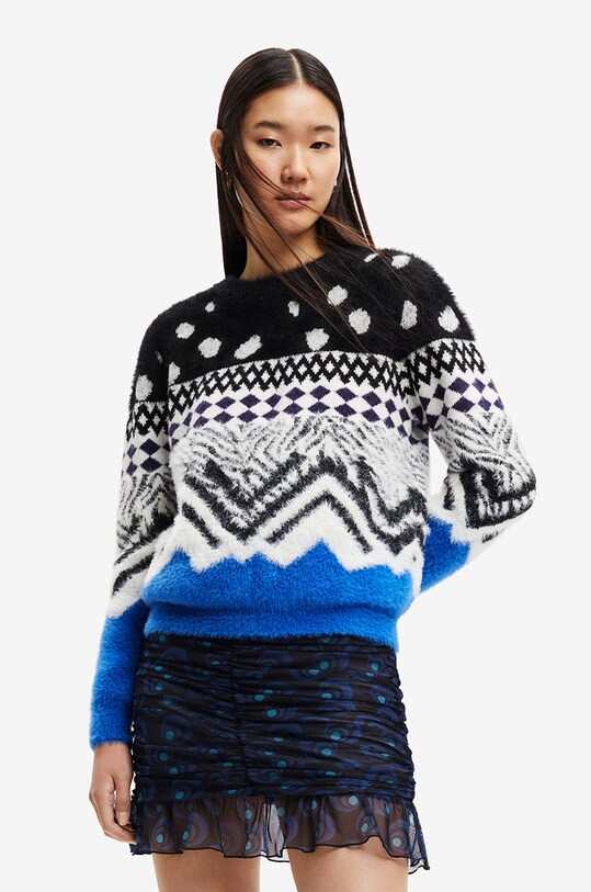Desigual pulóver mintás többszínű 22WWJF73