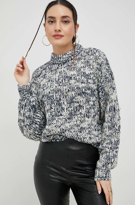 Pulover s primesjo volne Noisy May Speckle Debela mornarsko modra 27021763.MoonlitOce