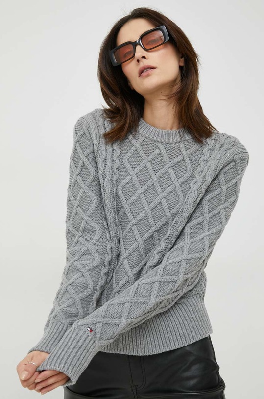 Sveter Tommy Hilfiger sivá WW0WW36802.9BYY