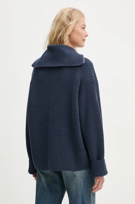 Odzież Samsoe Samsoe kardigan wełniany F22300067 granatowy