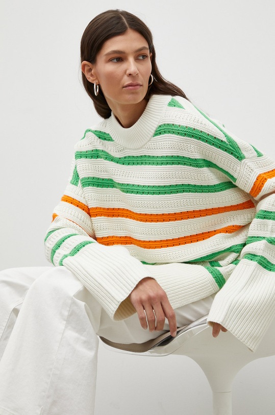 Svetr Samsoe Samsoe kulatý béžová F22100077